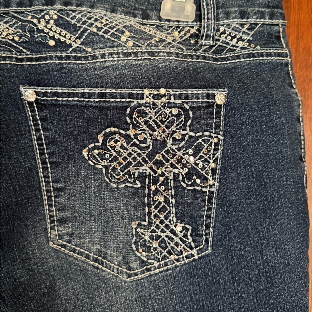 Jeans size 16 , stretchy bootcut